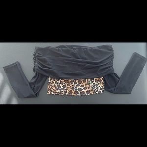 Fashion Nova Off the shoulder Sheer Crop Top